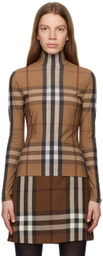 Burberry Brown Vintage Check Turtleneck