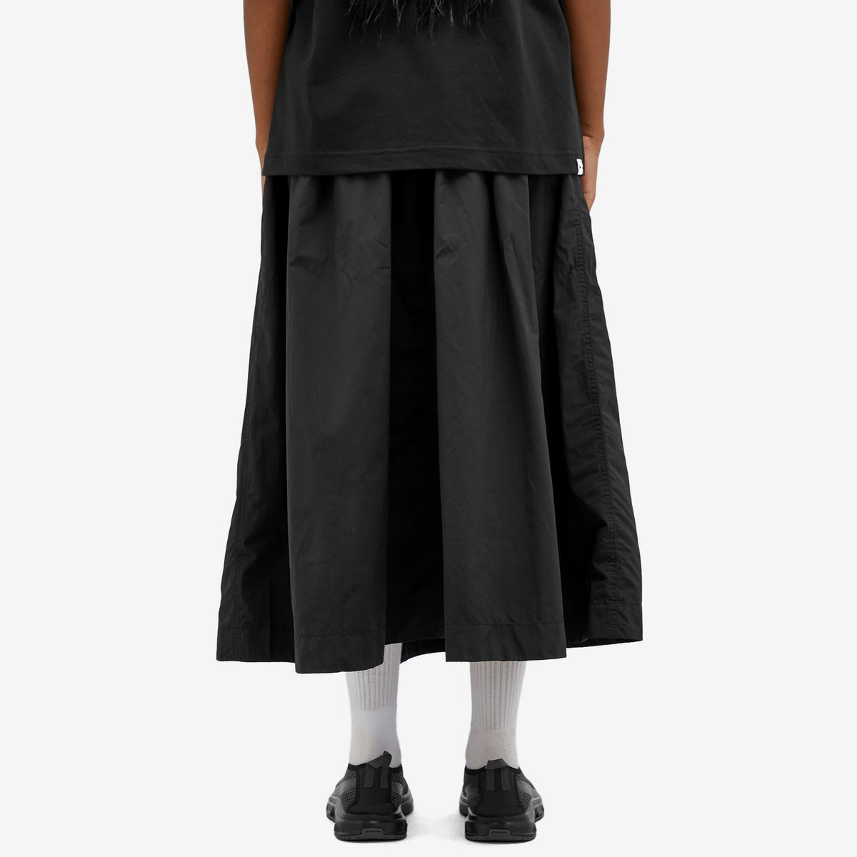 アンドワンダー oversized cargo skirt ブラック S and wander Women's Oversized Cargo Skirt in Black and Wander