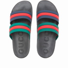 Gucci Men's Agrado GRG Rubber Slide in Black