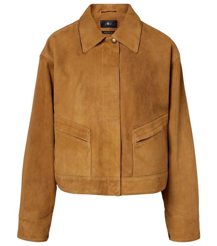 Photo: 7 For All Mankind Cropped suede jacket