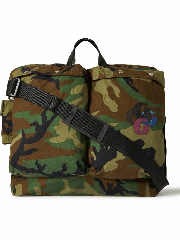 Photo: Gallery Dept. - Leather-Trimmed Camouflage-Print Twill Messenger Bag