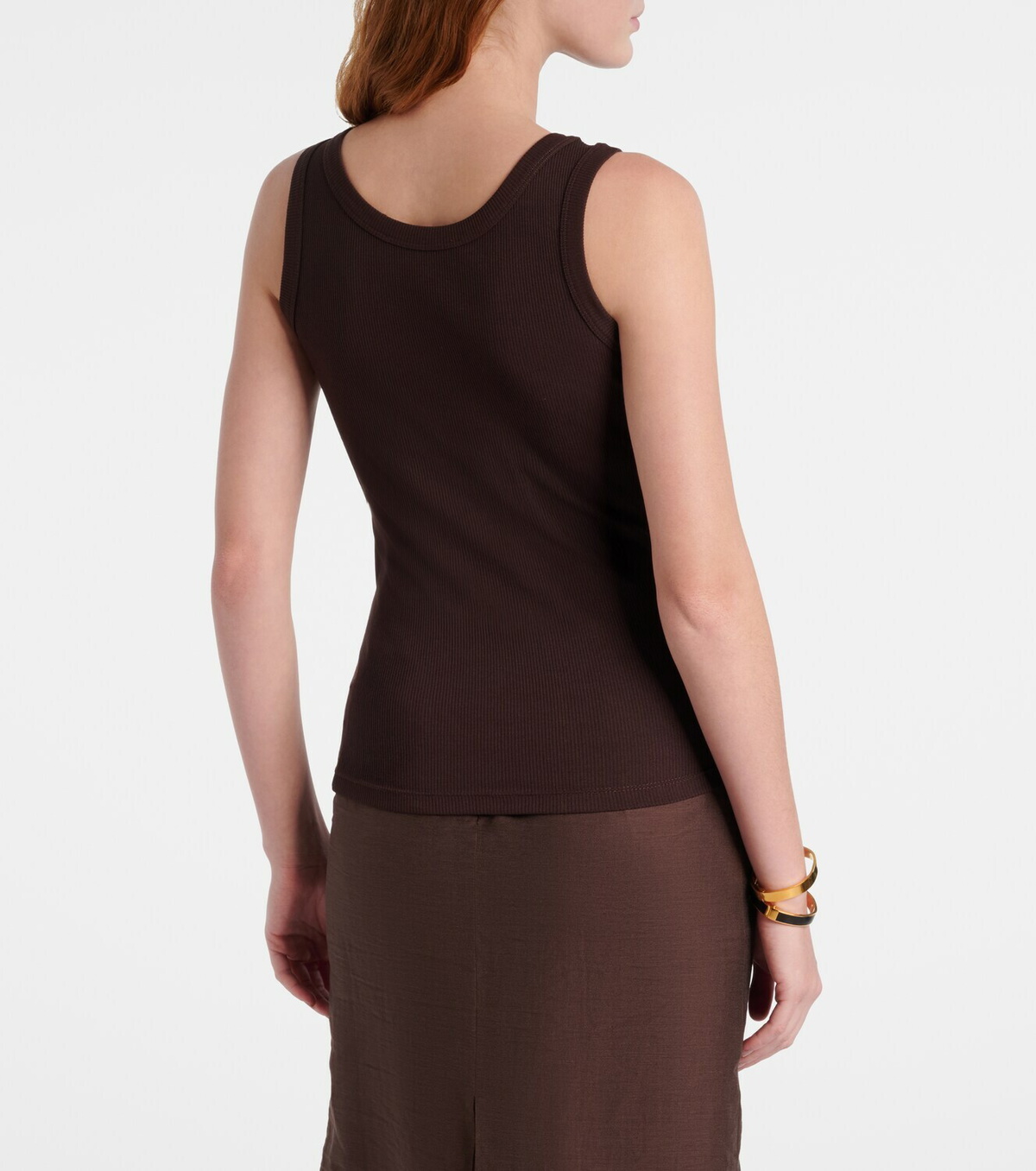 Xu Zhi Ribbed-knit sequined tank top