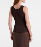 Xu Zhi Ribbed-knit sequined tank top