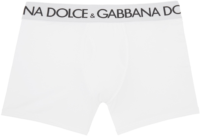 Dolce & Gabbana White Long-Leg Boxers Dolce & Gabbana