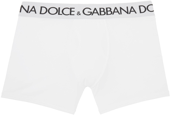 Photo: Dolce & Gabbana White Long-Leg Boxers