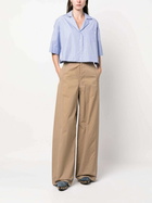 LOEWE - Striped Cropped Cotton Shirt