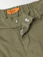 Barena - Tapered Stretch-Cotton Gabardine Trousers - Green