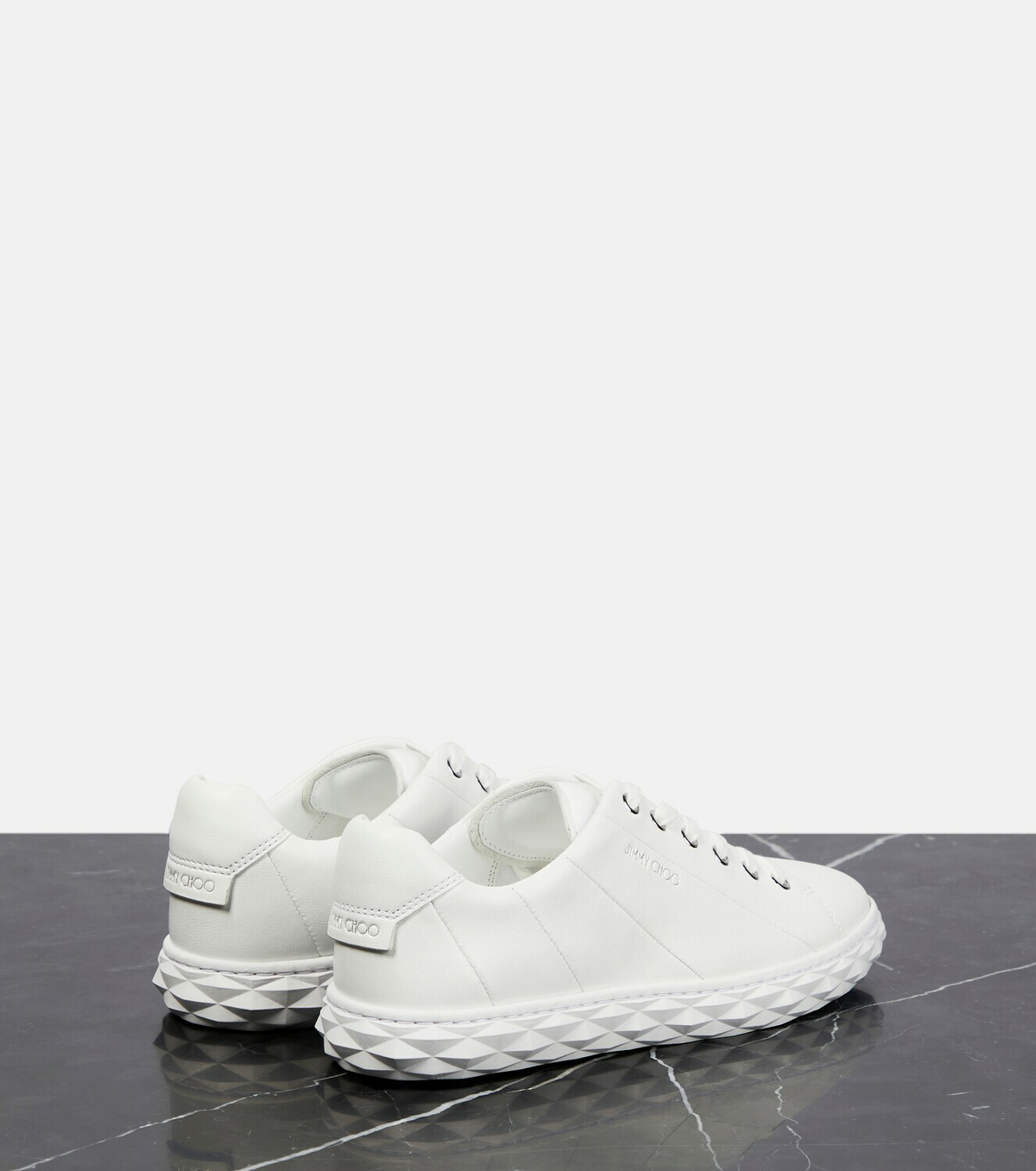 可愛い★Jimmy Choo Diamond Light Maxi/F ギフト お洒落 大人気 DIAMOND LIGHT MAXI/F | Black Knit Low-Top Trainers with
