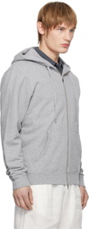 Sunspel Black Loopback Zip Hoodie