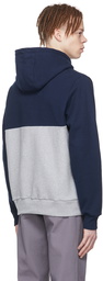 Noah Navy Cotton Colorblocked Hoodie