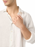 MC2 Saint Barth Man White Linen Shirt Pamplona