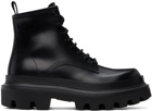 Dolce&Gabbana Black Calfskin Hi-Trekking Ankle Boots