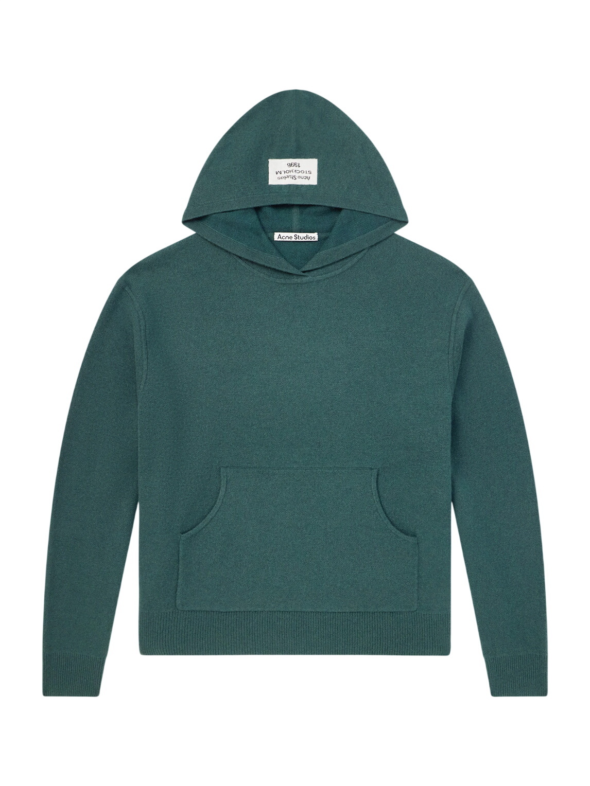 Acne Studios - Faux Fur-Trimmed Embroidered Cotton-Jersey Hoodie