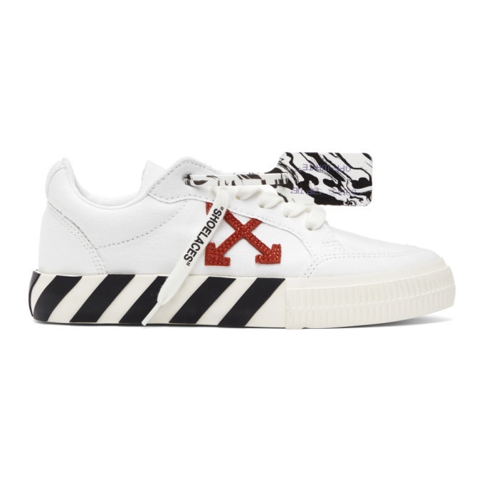 Photo: Off-White White and Orange Vulcanized Low Sneakers