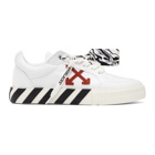 Off-White White and Orange Vulcanized Low Sneakers