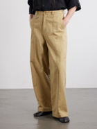 KAPITAL - Boogie Day Straight-Leg Panelled Cotton-Twill Trousers - Neutrals