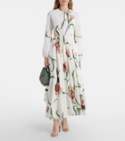 Giambattista Valli Macro Carnation cutout poplin maxi dress