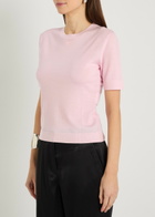 Courrèges Merino Wool T-shirt Light Pink