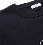 Sandro - Slim-Fit Logo-Appliquéd Fleece-Back Cotton-Jersey Sweatshirt - Navy