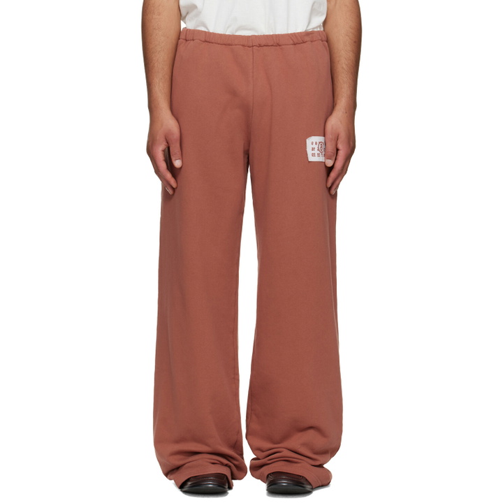 Photo: MM6 Maison Margiela Orange Logo Patch Sweatpants
