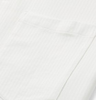Club Monaco - Striped Cotton-Blend Jersey Henley T-Shirt - White