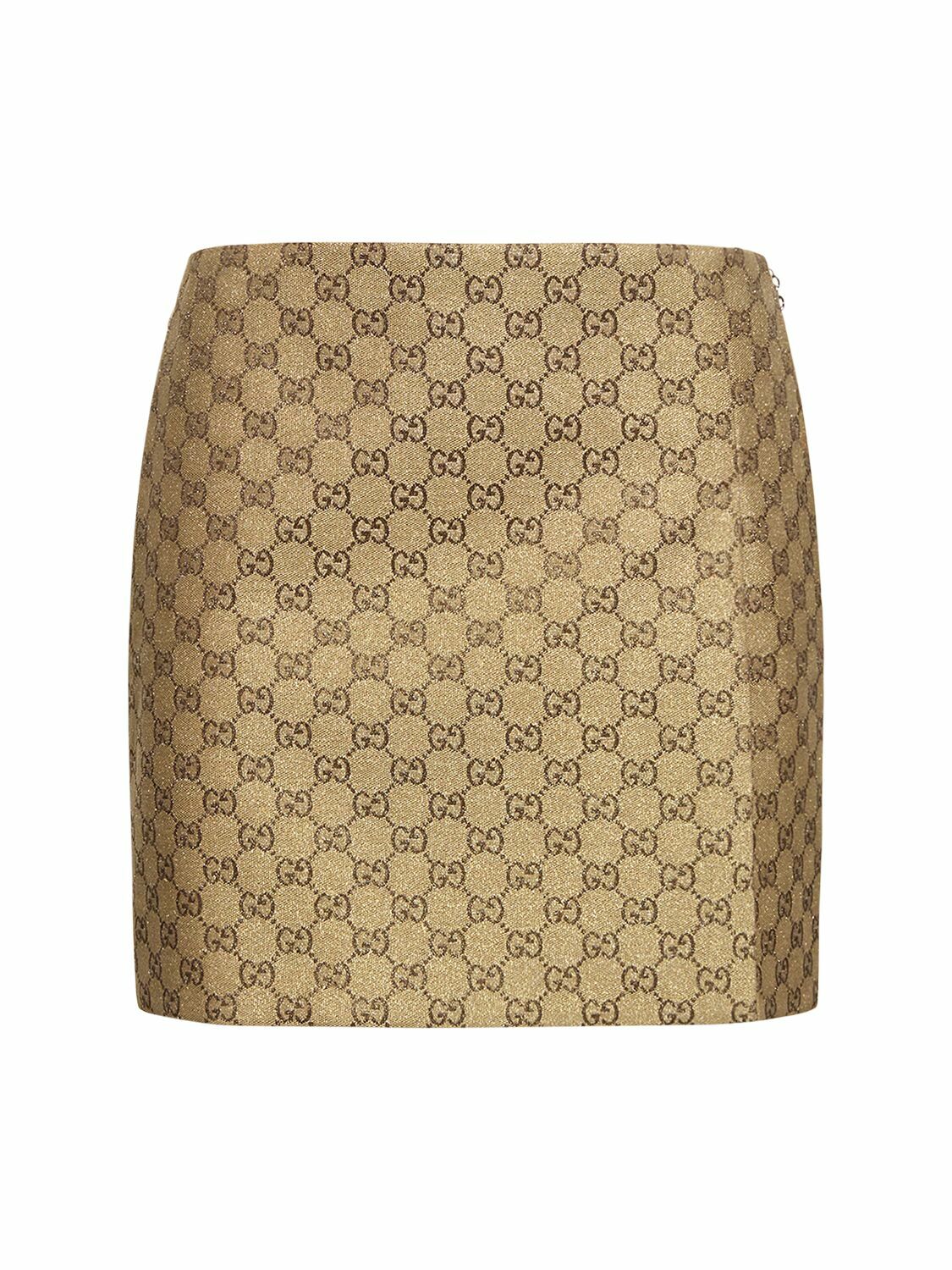 GUCCI - Gg Glitter Canvas Mini Skirt Gucci