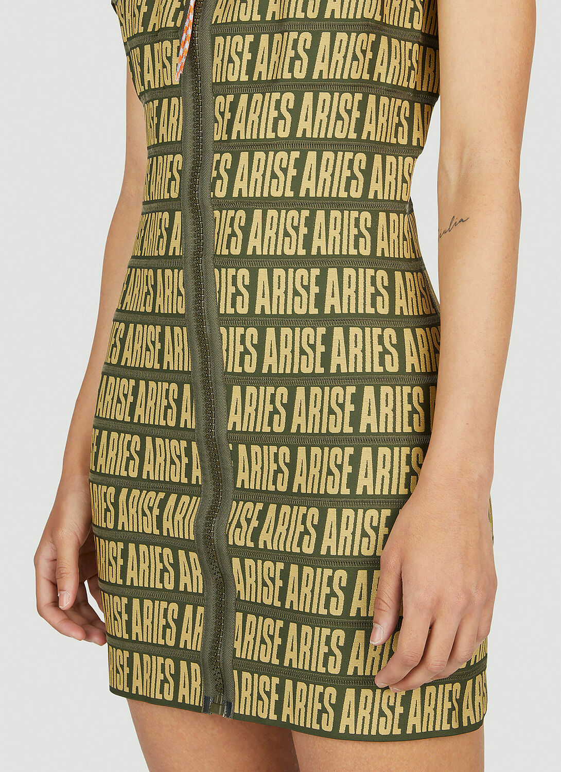 Aries Press Gothic Logo Mini Dress