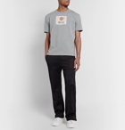 McQ Alexander McQueen - Appliquéd Mélange Cotton-Jersey T-Shirt - Gray