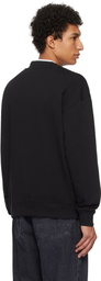 Hugo Black Cotton-Terry Logo Sweatshirt