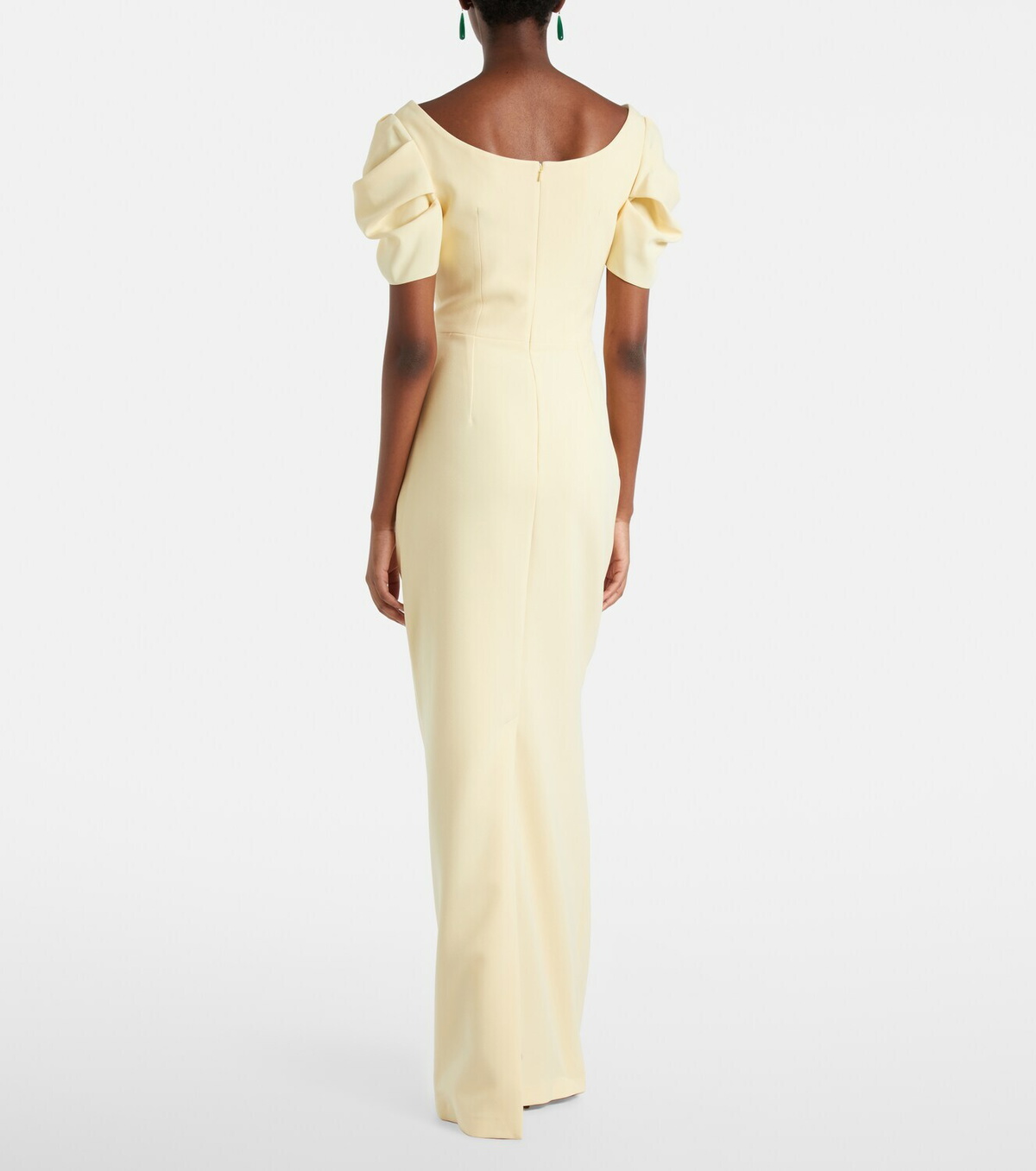 Safiyaa Vanna draped crêpe gown