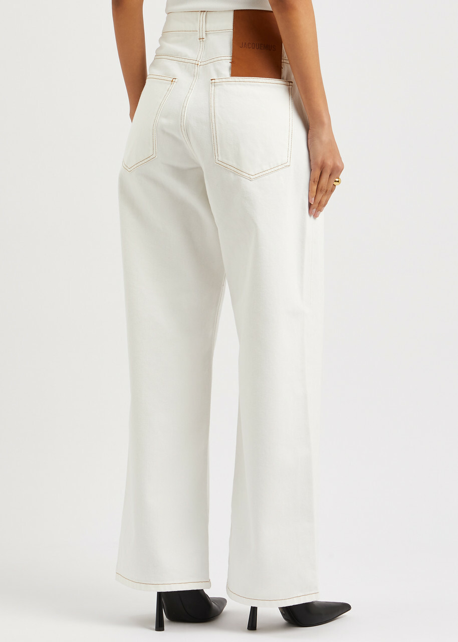 Jacquemus Le De-Nîmes Wide-leg Jeans Off White Jacquemus