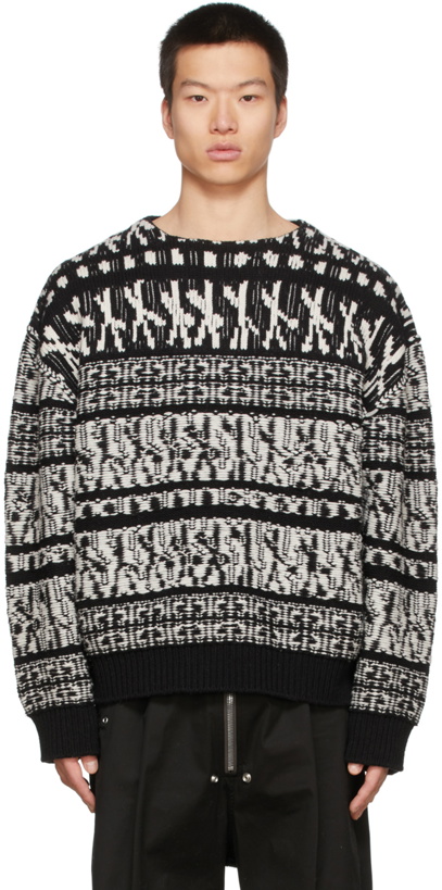 Photo: Givenchy Black & White Patchwork Effect Sweater