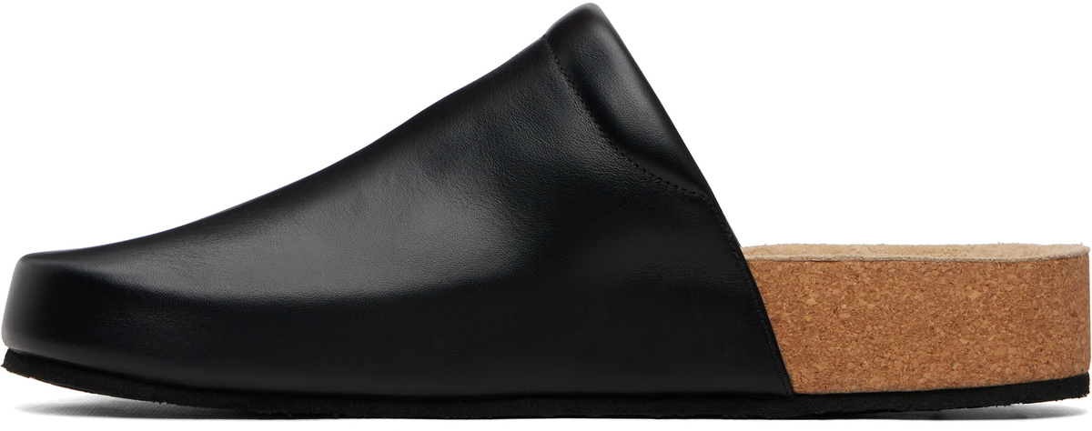 Balenciaga Black Scholl Edition Leather Mule Flats