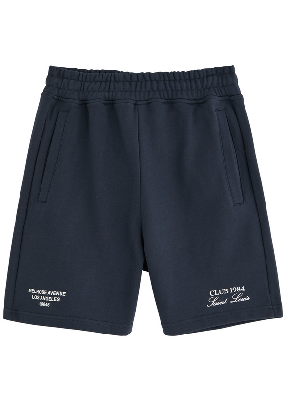Photo: Club 1984 Melrose Printed Cotton Shorts Navy