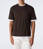 Prada Layered cotton jersey T-shirt