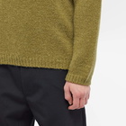 Our Legacy Men's Drop Shoulder Alpaca Crew Knit in Swamp Green