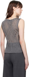 Filippa K Gray Crinkled Tank Top