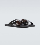 Berluti Sifnos Scritto leather sandals