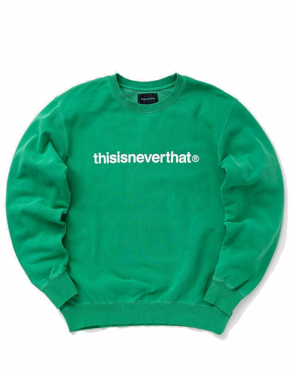 Photo: Thisisneverthat T Logo Lt Crewneck Green - Mens - Sweatshirts