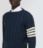 Thom Browne Cable-knit wool and mohair sweater