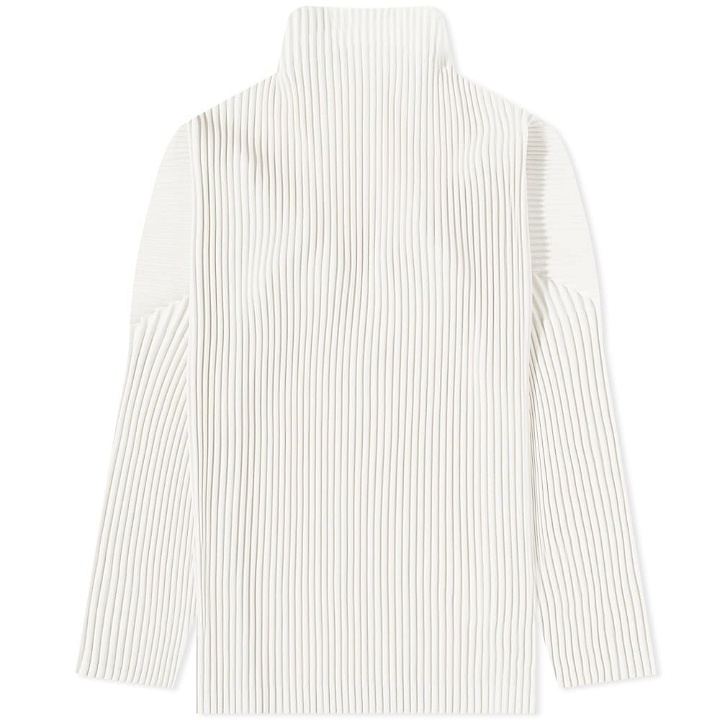 Photo: Homme Plissé Issey Miyake Men's Pleated Roll Neck in Ivory