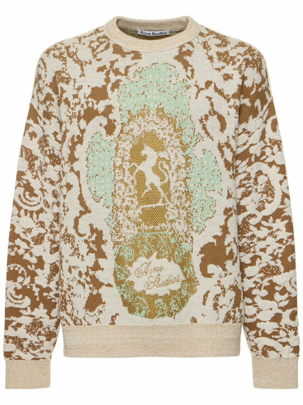 Photo: ACNE STUDIOS - Korse Love Letter Jacquard Wool Sweater