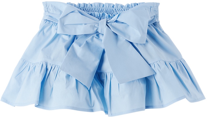 Photo: Miss Blumarine Baby Blue Printed Skirt
