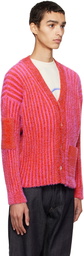 Jacquemus Red & Pink Le Papier 'Le Cardigan Neve' Cardigan