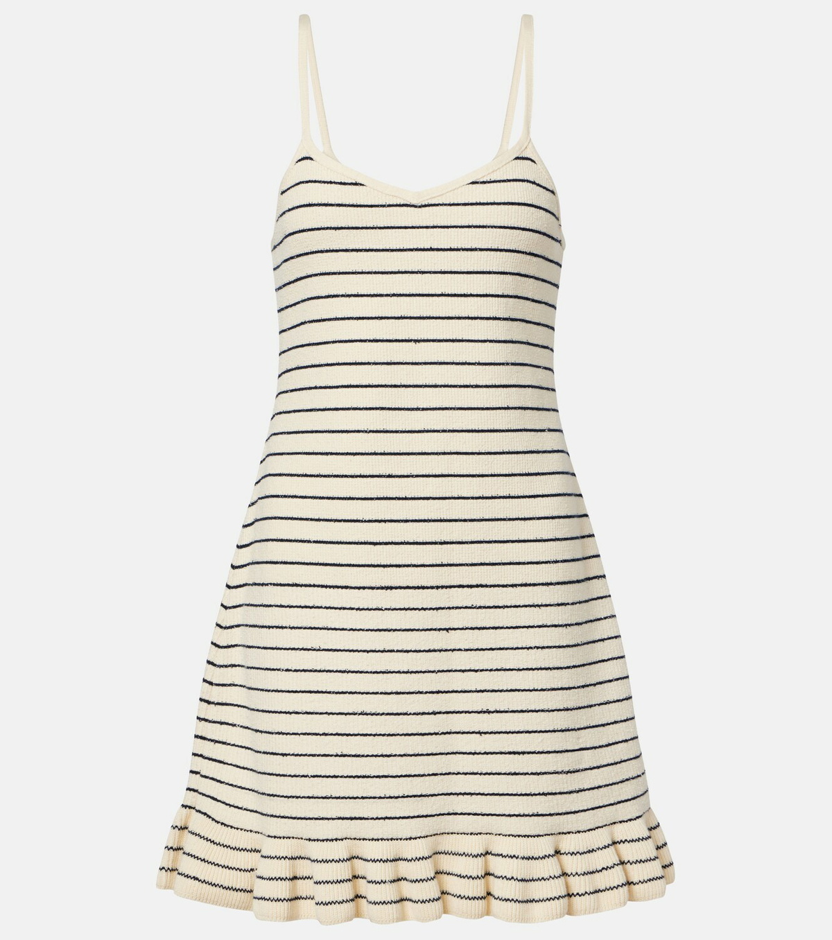 JW Anderson Striped cotton-blend minidress