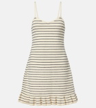 JW Anderson Striped cotton-blend minidress