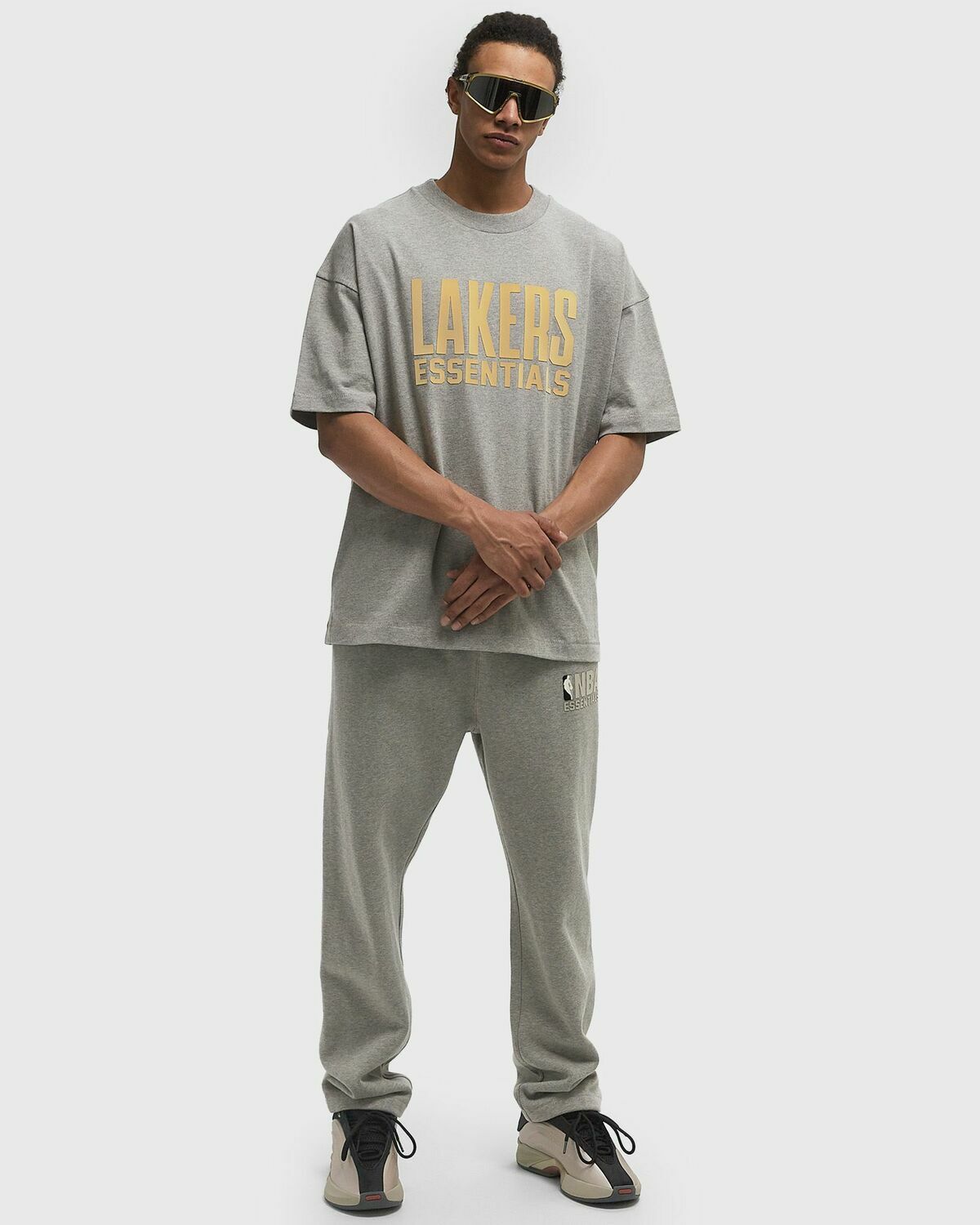 Fear of God Essentials S/S TEE - LOS ANGELES LAKERS Grey Mens Shortsleefe