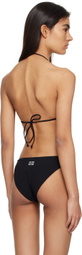 GANNI Black String Bikini Top