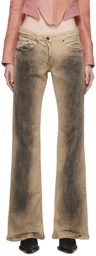 KNWLS Beige Faded Jeans