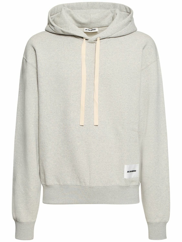 Photo: JIL SANDER Compact Cotton Terry Sweatshirt Hoodie